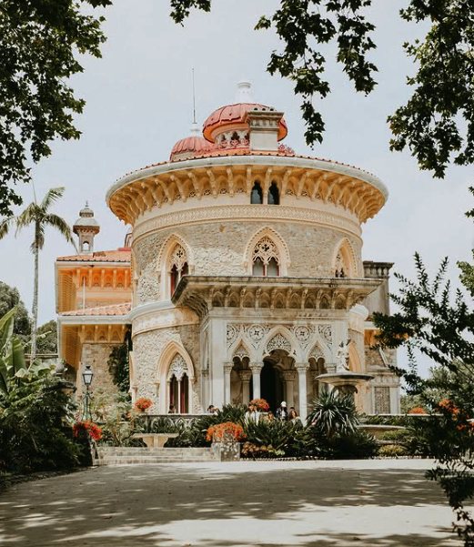 The Moorish-inspired facade of Monserrate Palace near Sintra