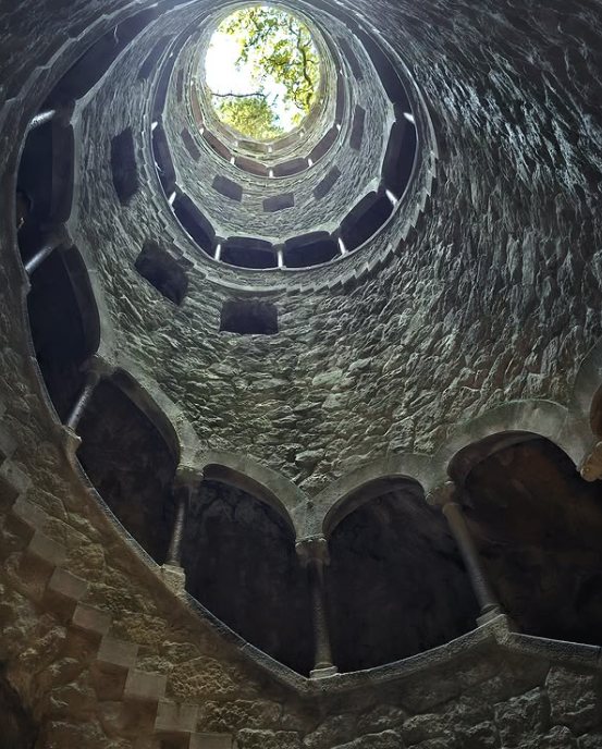 The spiral of the Initiation Well at Quinta da Regaleira
