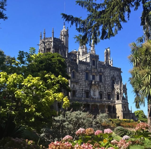 The gardens and turrets of Quinta da Regaleira in Sintra